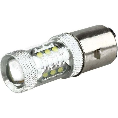 Ampoule Phare Moto - 16 LED BA20D H6 - 10-30 V - 7 W - 900-1000 lm - Blanc 6000-6500 K - Aluminium - 1 Pièce (1/4)