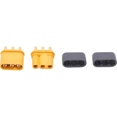 Connecteur fiche mâle femelle MR30PB, doré, pour drone, avion, voiture télécommandée, pièces de rechange améliorées (1/5)