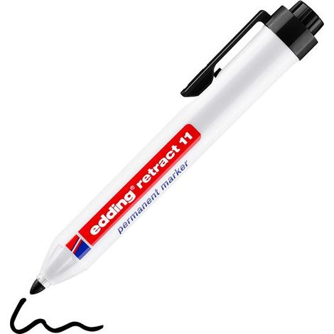 edding 4-11001 Retract 11 Permanent Marker Black EDD411001 (1/2)