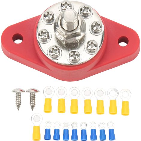Rétroviseur universel pour moto 360° rotatif, verre clair, vision nette, paire de miroirs latéraux rouges pour guidon (1/5)
