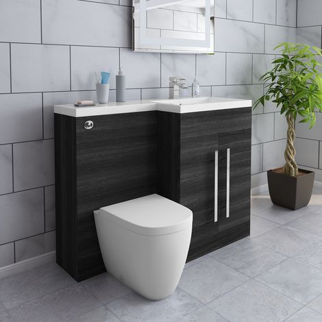 Calm Grey Right Hand Combination Vanity Unit Set & Toilet Cistern (1/5)