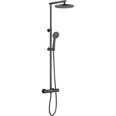 Colonne de douche thermostatique - EDOUARD ROUSSEAU - Grafito - Tete de douche orientable Ø 250 mm - Gris