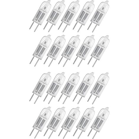 Lampadine alogene G4 bianco caldo 20W Lampadine a spillo (100 pezzi)