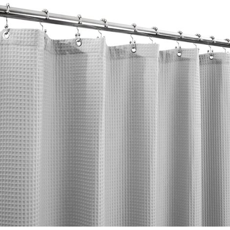 Rideau de Douche en Coton Couleurs et Tailles 72Wx72H Gris (1/5)