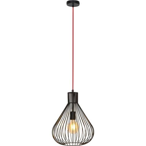 Lampada a sospensione Zille Black E27 1x max 40W L: 190 cm H: 41 cm ø30.5cm dimmerabile (1/3)