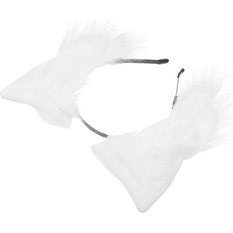 Adult White Animal Ear Cosplay Headband, Halloween Celebration (1/5)