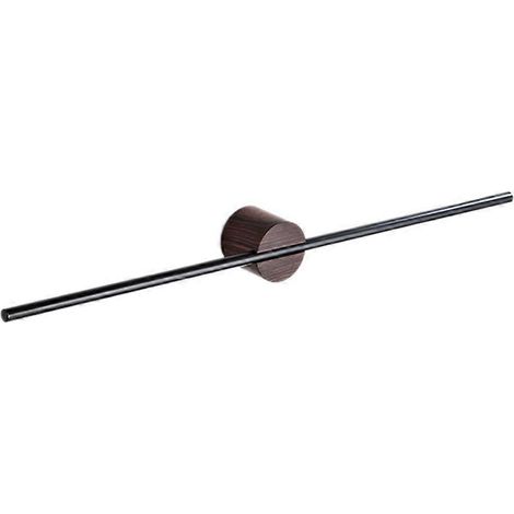 Porte-serviettes minimaliste en noyer, coulissant, à une seule barre, sans perçage, en bois massif, 50 cm (1/5)