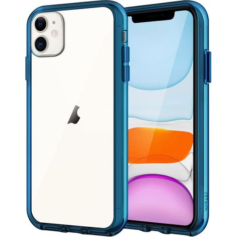 Handyhülle iPhone 11 6 1 Transparent Anti kratz Rückseite Navy (1/5)