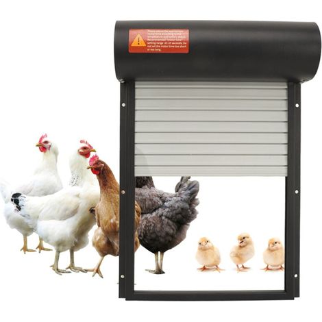 Enowelir Porte de Poulailler Automatique Alimentée par l'Énergie Solaire avec Minuteur pour Canard Oie Ferme Équipement de Sécurité (1/4)
