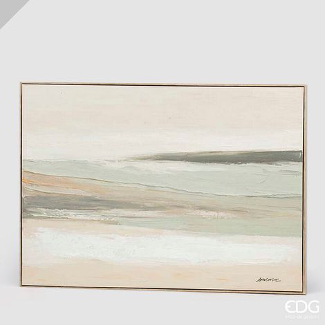 EDG Enzo De Gasperi Quadro Abstract Rettangolare Misty Lake 120 x 90 Cm – Decorazione Parete Design Moderno Casa