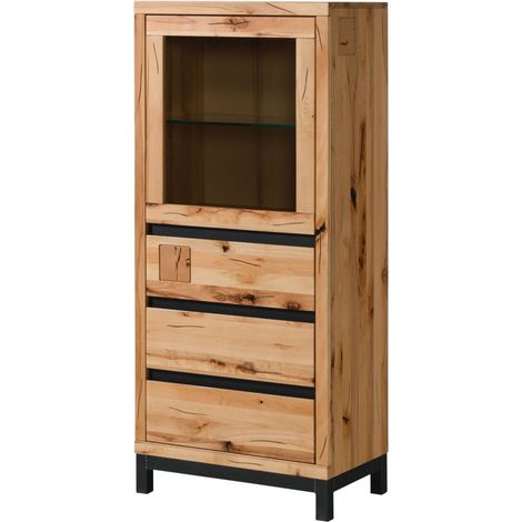 Vitrine Kernbuche 65x40x148 natur geölt VILLANDERS 103