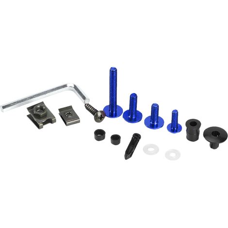 Kit de 223 vis et écrous pour carénage de moto, visserie de pare-brise et accessoires de carrosserie (bleu). (1/5)