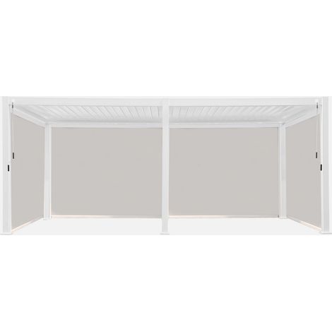 Pérgola bioclimática 3x6m de aluminio + 4 toldos de 3m
