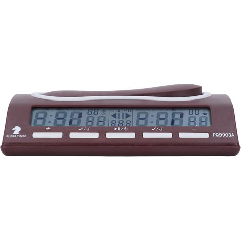 Horloge d'échecs numérique multifonction professionnelle avec mode retardateur et compte à rebours pour jeux de société (1/5)