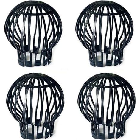 Lot de 4 protège-descentes de gouttière en plastique - Empêchent les obstructions causées par les feuilles, la mousse, la boue, les débris et autres résidus. (1/5)