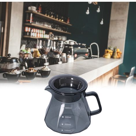 Cafetière filtre Black Diamond à partager, transparente, noire, résistante à la chaleur, 400 ml (1/5)