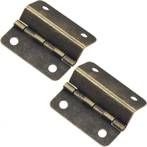 Charnières en bronze antique, 2 charnières de boîte décoratives, charnières pliables pour portes, armoires, meubles, armoires à bijoux vintage (1/4)