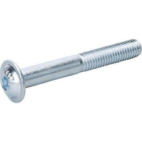 Tornillo cabeza mediaca帽a allen plano ISO 7380 M8 x 60 10.9 cincado UNIVERSAL ISO7380ULF860109 (1/2)