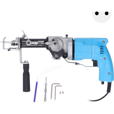 Pistolet à touffeter 2 en 1, vitesse réglable, machine électrique artisanale pour tapis DIY, débutants, 100-240V, bleu, prise UE (1/5)