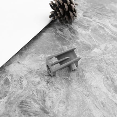 Lot de 2 clips de rechange pour lave-vaisselle 00611474 – Pour la plupart des lave-vaisselle, pince de roulement de panier en plastique robuste, pièce de rechange facile à installer, gris (1/5)