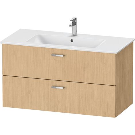 Mueble de lavabo Duravit XBase colgado en la pared W:100 cm con 2