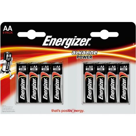 Energizer Piles AA Alcalines Power 1,5V Blister 8 Pz (1/3)