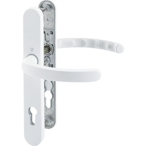 HOPPE® Schutz-Drückergarnitur mit Schmalschild Luxembourg 1500/3358/3357N, Aluminium, 2152542 (1/2)