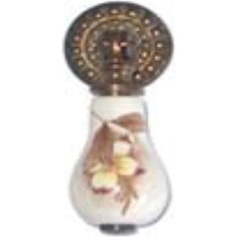 MOBILA - PENDENTE IN PORCELLANA CON MOTIVO A FIORE 23X58MM