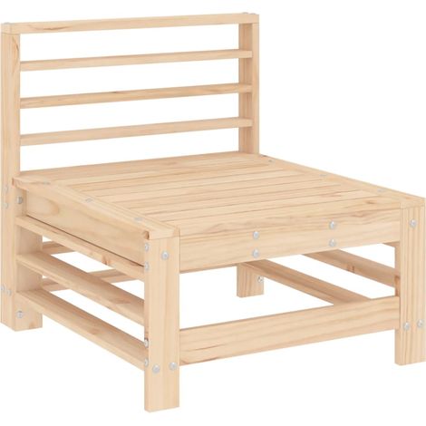 Maison Exclusive - Garten-Mittelsofa Massivholz Kiefer