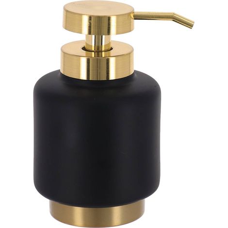 Distributore di sapone in poliresina arusha gold 450 ml - nero - Tendance (1/2)