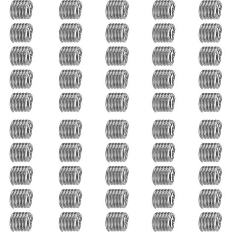 50 Pièces Insert Fileté Acier Inoxydable pour Réparation de Trous de Vis US 2‑561.5D (1/5)