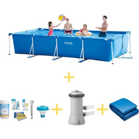 Rechteckiger Frame Pool - 450x220x84 cm - 4-teilig S21260
