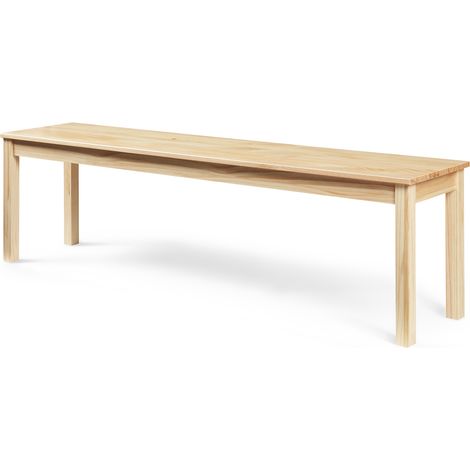 Panca da Tavolo Pranzo Trerunulu in Legno di Pino 140 x 35 x 45 cm - Naturale [en.casa] (1/5)