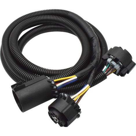 7-pin trailer wiring harness extension connector for truck bed, 7-way RV wiring plug for F-150 (1/4)