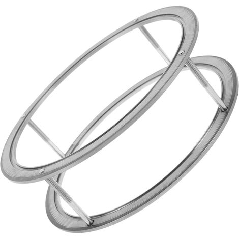 Crible de Meuleuse à Grains en Acier Argenté avec Support Radial Renforcé Vibrations pour Mouture Domestique et Atelier (1/5)