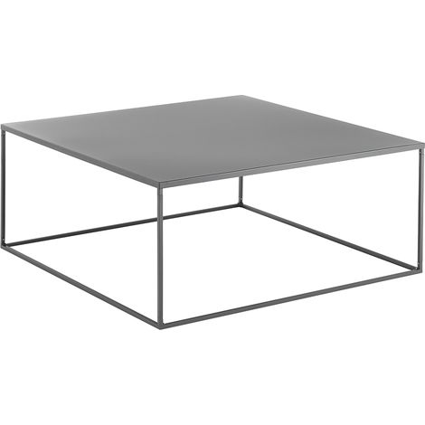 Tavolino da salotto in metallo grigio antracite 80x80cm Omaha bis