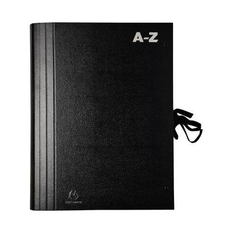 Exacompta Fächermappe 61550B A-Z DIN A4 schwarz (1/4)