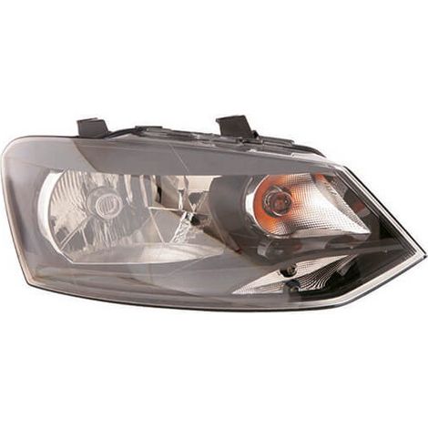 Phare avant droit H4 fond noir Volkswagen Polo 5 2009-2014