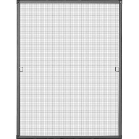 Schellenberg 70041 Zanzariera finestra PREMIUM 100 x 120 cm, zanzariere per finestre con telaio in alluminio, accorciabile individualmente, incl. elementi di fissaggio, antracite (1/5)