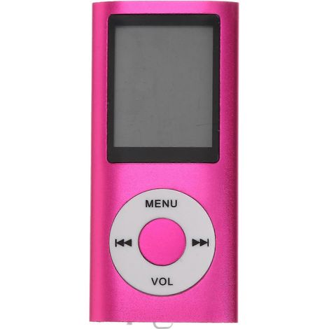Lecteur MP3/MP4 compact, lecteur de musique et vidéo numérique, visionneuse de photos, enregistreur vidéo et vocal avec port mini USB et écran de 1,8 pouce (rose)-Pink (1/4)
