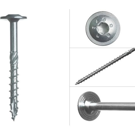 Vis à tête disque galvanisée 8.0 x 80 mm Torx - Boîte 50 pièces