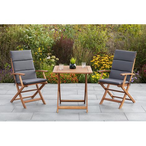 Comodoro Set 5tlg 2 Sessel Kissen Tisch 70x70cm