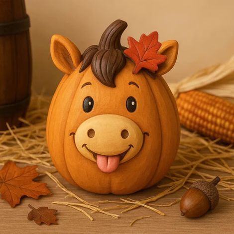 Ornements de citrouilles vintage en résine BiFadian, décorés d'animaux mignons – Conviennent pour la véranda, le jardin, l'intérieur et la décoration de table – Décorations d'Halloween et de Thanksgiv (1/2)