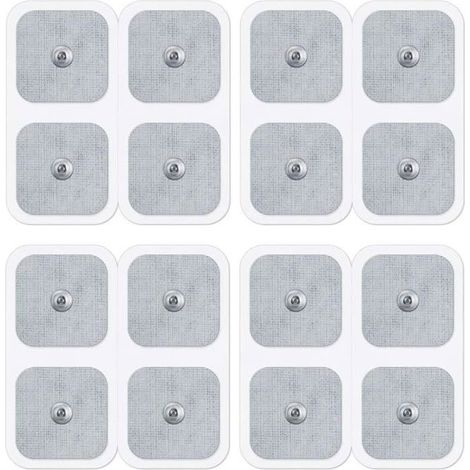 16 Électrodes, 45 x 45 mm, Gel autoadhésif, Compatibles Beurer Sanitas, EMS TENS, Soulagement douleur Label