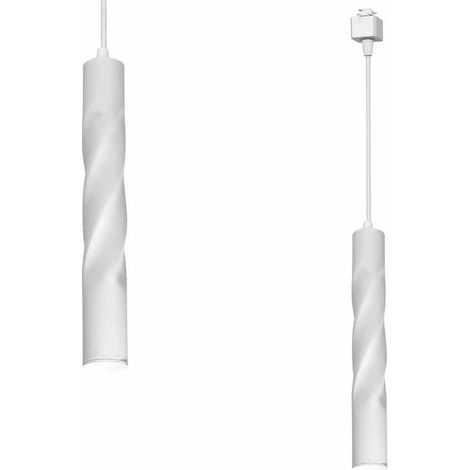 LUMINAIRE SUR RAIL SUSPENDU TORSADÉ BLANC 3W LED (1/5)
