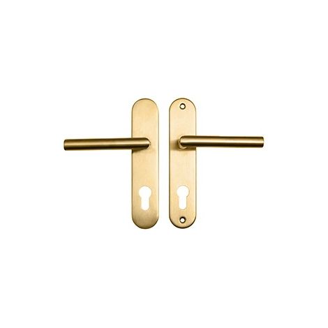 copia di Maniglia per porta su placca "Interasse 165 mm", Acciaio Inox 304, modello Mini "TINA"  Trou Cylindre