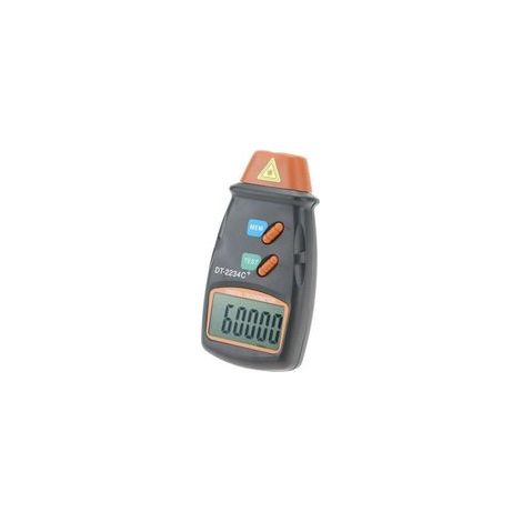 Tachymètre numérique, DT-2234C + Tachymètre photo LCD sans contact Mini-testeur de tours/minute Compteur, plage tachymétrique 2.5RPM-99.999RPM