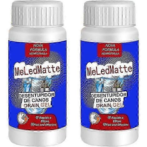 Déboucheur de canalisations puissant, lot de 2 flacons de 100 ml, agent de débouchage pour cuisine, toilettes, évier, égouts et nettoyage domestique (1/4)