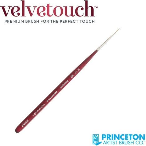 Pinceau traceur court - PRINCETON - Série Velvetouch P3950 - Mélange de fibres synthétiques (1/2)