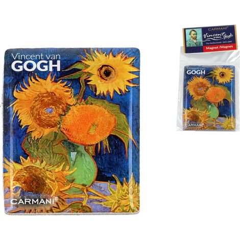 Kühlschrankmagnet mit Sonnenblumenmotiv von Vincent van Gogh, dekorativer Magnet, Souvenir (1/3)